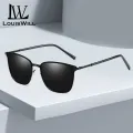 LouisWill Fashion Men Sunglasses UV400 Polarized Sunglasses Night Vision Sunglasses Retro Square Sunglasses Eyewear Ultra Light Elastic Leg Anti Glare Glasses Outdoor Sports Driving Sunglasses. 