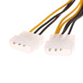 1Pc 17cm Dual 4Pin To 8Pin Video Card Power Cord Y Shape 8 Pin PCI Express To Dual 4 Pin Graphics Card Power Cable. 