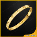 Gold Plated Guarantee Cartier LOVE Bangle for Women And Men Bangle Fashion Style Steel Bracelet With Box. 