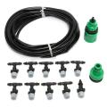Migeet Garden Patio Water Mister Air Misting Cooling Micro Irrigation System Sprinkler 5M&10 dripper-heads. 