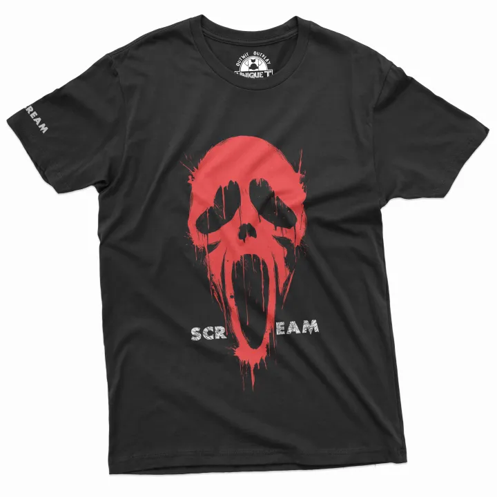 Scream Drip Scream Ghostface T-Shirt Red Drip Mask Slasher Movie Scream Cotton T ...