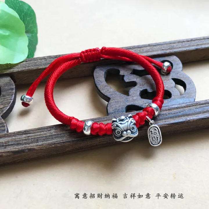 %E3%80%90Factory%20prices%E3%80%91Vintage%20Style%20Lion%20Wake%20Bracelet%20for%20Men%20Women%20Silver%20Plated%20Niche%20Design%20Auspicious%20and%20Safe%20National%20Fashion%20-%20Image%202