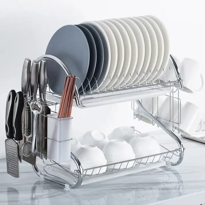 Dish%20Rack%20Cup%20Plate%20Drainer%20Strainer%20Stainless%20Steel%20Kitchen%20Drainer%20with%20Glass%20Holder%20-%20Silver%20-%20Image%204