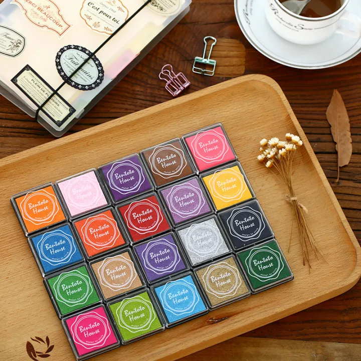20 PCS Set 4x4cm Finger Color Ink Pad School