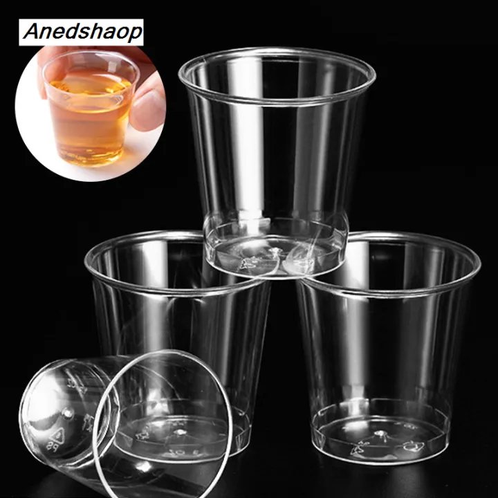 【New design】Anedshaop 50PCS Mini Clear Plastic Shot Glasses Jelly Cups ...