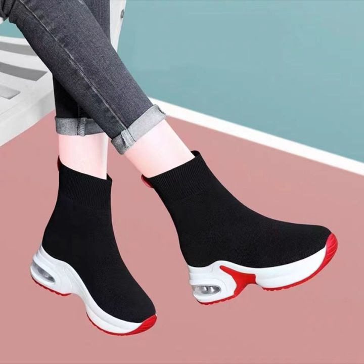 Height%20Increasing%20Insole%20Women's%20Shoes%20Boots%20Spring%20and%20Autumn2023New%20Women's%20Boots%20Stretch%20Knitted%20Sports%20Casual%20Socks%20Short%20Boots%20Mid-Calf%20-%20Image%208