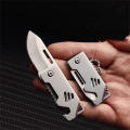 Compact Portable D2 Steel Outdoor Sharp for Travel Camping Keyring. 