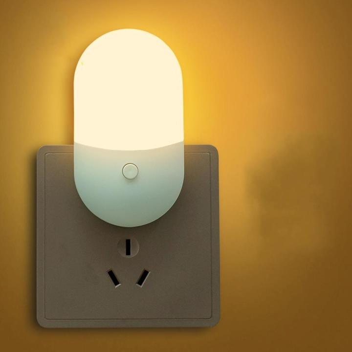 Plug-in LED Dimmable Bedside Night Light EU US Plug Led Lights Stairway Hallway Home Decorative Bedside Sleeping Lights 1Pcs