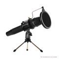Mini Desktop Microphone tand + hock Mount Mic Holder + Pop Filter Kit. 