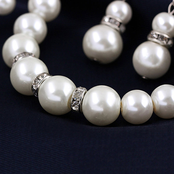 Women%20Faux%20Pearls%20Alloy%20Necklace%20Bracelet%20Earrings%20Wedding%20Bridal%20Jewelry%20Set%20-%20Image%205