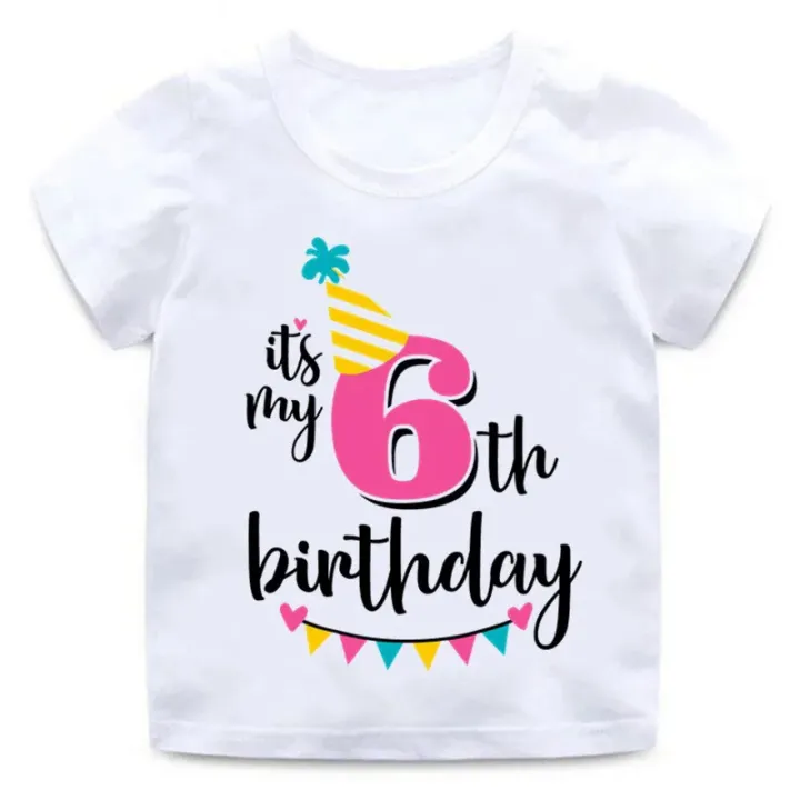 Girls%20Happy%20Birthday%20Number%203-9%20Print%20T%20shirt%20Baby%20Summer%20White%20T-shirt%20Kids%20Birthday%20Present%20Number%20Print%20Clothes%20White%20-%20Image%203