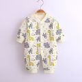 Yfashion Baby Romper Infant Cotton Long Sleeves Cute Printing Breathable Jumpsuit For 0-1 Years Old Boys Girls Cotton. 