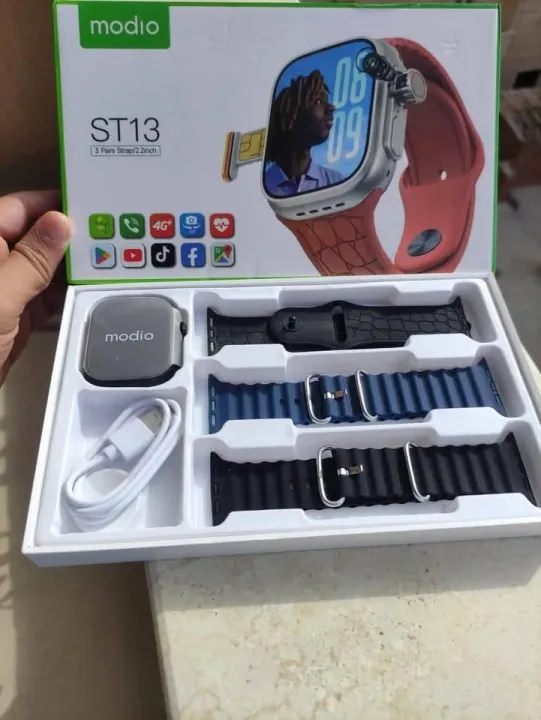 Modio%20ST13%20Smart%20Watch%202.2%20Inch%20Full%20Screen%20Display%20With%204G%20SIM%20card%20Support%203%20Pair%20Straps%20and%20Wireless%20Charger%20For%20Ladies%20and%20Gents%20(Black)%20-%20Image%208
