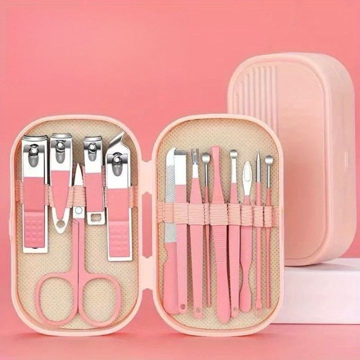 19PCS%20Set%20Manicure%20Set%20Professional%20Nail%20Clippers%20Kit%20Pedicure%20Care%20Tools,%20Stainless%20Steel%20Grooming%20Tools%20With%20Travel%20Case%20for%20Travel%20&%20Home%20-%20Image%204