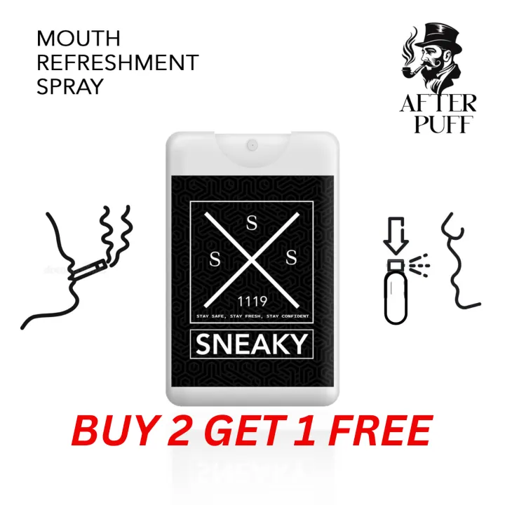 Sneaky mouth refreshment spray for Men's, Cinnamon mint refreshment 20Ml (Buy 2 Get 1 FREE)