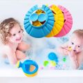 Waterproof Baby Bath Visor Ear Protection Kid Wash Hair Shower Cap Adjustable Child Haircut Cap. 