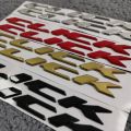 Motorcycle Honda Click Emblem 125i 150i Black Gold Silver Red 3D Letter 1Pair. 