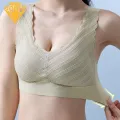 Seamless Sports Bra Comfortable Lace Seamless Push Up Sports Bra for Women Wide Shoulder Strap Padded No Wire Breathable Underwear Breathable Sports Bra. 