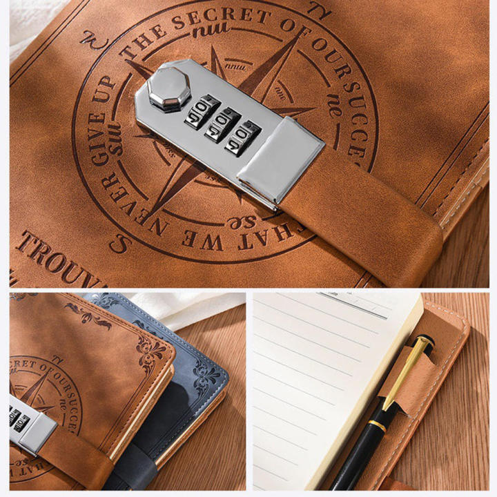 Retro%20style%20Notebook%20%20200%20pages%20A5%20size%20Diary%20Password%20book%20for%20Students%20Office%20workers%20Personal%20planning%20Journaling%20Gift%20-%20Image%208