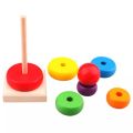 Rainbow Tower Rainbow 3D Puzzles Wooden Toys Rainbow Stacked Balance Baby Montessori Educational Toys For Children. 