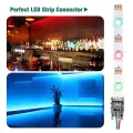11 Pieces Tunable 3 Pin LED Strip Connectors 10mm LED Strip Light Connectors LED Strip Connector Terminal for WS2811. 