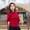 Spring and Summer Style Retro Hanfu Improved Cheongsam Chinese Button Knots Top New Republic of China Style Women's Clothes Tang Suit Outfit. 