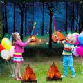 Hot Halloween Fake Flame Paper 3D Decorative Cardboard Fire Party Decoration Artificial Fire Flame Campfire Centerpiece. 