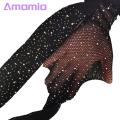 Elegant Rhinestone Hosiery Sparkling Rhinestone Fishnet Pantyhose for Party Club Look High Elasticity Anti-slip Design Favorite Rhinestone Pantyhose. 