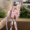 Back Cover Cute Phone Case For Tecno Spark GO2/Tecno POP10 4G Soft case Crossbody Cartoon Graffiti Full wrap Lanyard TPU. 