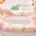 Waterproof Printed Toilet Seat Cushion All Year Round Universal Household Eva Silicone Foam Toilet Seat Cover. 