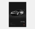 【HUT】 Pop Black And White German Luxury Sports Car Poster Wall Art 911 GT3 RS Turbo HD Oil On Canvas Print Garage Living Room Decor. 