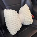 Headrest Car Bow Pillow Cute Creative Headrest and Lumbar Support Set Car Car Seat Cushion Car Accessories Female. 