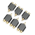 OUMERY 6PCS Splitter, Splitter 1 Male 2 Female for Audio Video Av TV Cable Conversion, Simple to Use, Plug and Play. 
