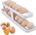 Egg Holder For Refrigerator,2 Tier Automatically Rolling Egg Storage Container,Egg Dispenser, Space Saving Egg Tray For Refrigerator Countertop Cabinet. 