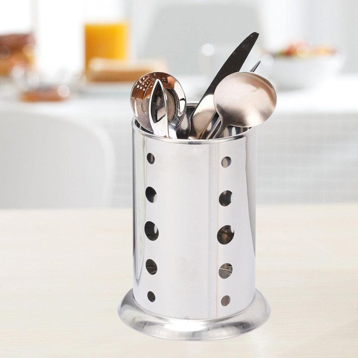 Spoon Holder Stainless Steel Cutlery Drainer Kitchen Utensils