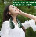 Portable Bladeless Neck Fan, 4000mAh USB Rechargeable Hanging Neck Fan, Headphone Style Wearable Personal Cooling Fan with 3 Speed Settings for Travel, Office & Outdoor Sports. 
