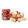 Christmas Hanging Ball Painted Ball 6cm 12PCS for Xmas Ornaments Christmas Tree Decoration Deco Home Party Daily Use Present Gift Festival Holiday Housewarming Portable. 