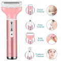 Geemy GM-3074 Rechargeable 4 in 1 Nose and Hair Trimmer Full Body Girls Ladies Groomer Shaving KIT. 