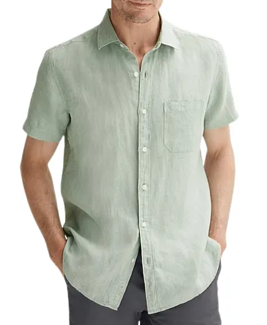 Men%20's%20Boy%20%E2%80%98s%20Linen%20Short%20Sleeve%20Shirt%20Black%20Blue%20CHYCF%20-%20Image%202