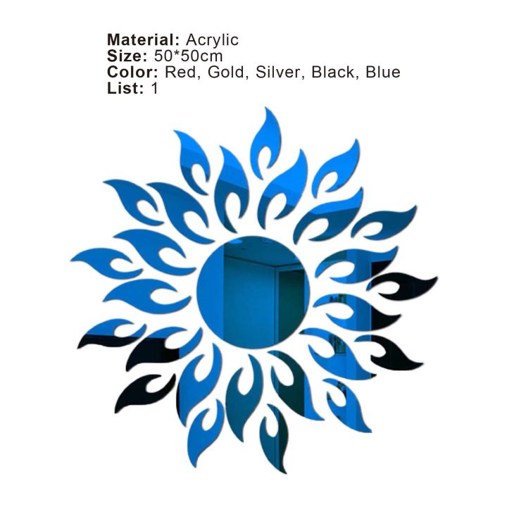 Wall%20Sticker%20Sunflower%20Shape%20Home%20Decor%20Acrylic%20Decorating%203D%20Mirror%20Background%20Ornaments%20for%20Living%20Room%20-%20Image%208