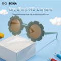 OQ BOGA 16 Colors Flower Frame Anti UV Kids Sunglasses Children Outdoor Eye Protection Full Rim Sun Glasses. 