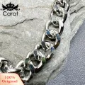 Carat Rust-resistant Bracelet Stylish Stainless Steel Cuban Link Bracelet for Men in Black/gold Perfect Gift for Friends High Quality Alloy Jewelry High-quality Alloy Bracelet. 