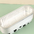 【Special offer】 10Pcs Reusable Rectangle Aluminum Foil Tin Cup with Lids Pudding Cake Mold Dounp.