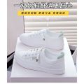 Spring and Autumn White Shoes Low-Cut New Skateboard Shoes Woodpecker Women's Lightweight Casual All-Match Slip-on Flat Breathable Sports. 