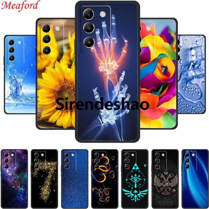 Sirendeshao For Vivo Y200e Case Y 200 e Phone Cover Black Silicone Soft Phone Case For Vivo Y200e Back Cover Case Y 200e Y200 e Coque 6.67 Hot Selling