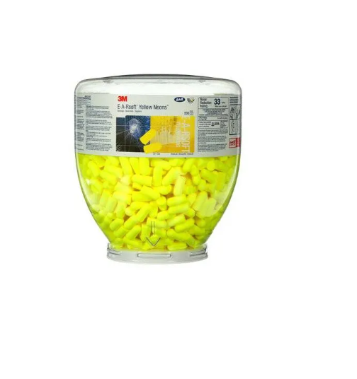 3M E-A-Rsoft Yellow Neons One Touch Refill Earplugs 391-1004, Uncorded, Regular Size