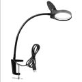 Illuminating Magnifier High Magnifiion 8X 15X Magnifying Glass with Led Lights Table Clamp Lamp. 