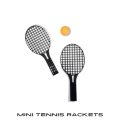 Mini Kids Tennis Racket Set: Plastic Rackets + Ball. 
