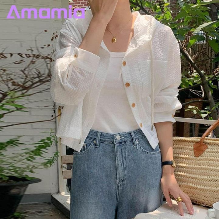 Lightweight Sun Jacket for Women Stylish Striped Hooded Cardigan for Women Sun Protection Jacket Top for Summer Women Sun Protection Jacket