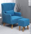 VTEC HOME Modern Wing Back Chair with Ottoman - Sofa Chair - Living Room Chair - Wing Chair  - WBC 004 - 36"x36"x40". 
